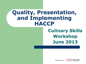 Quality Presentation HACCP 2013