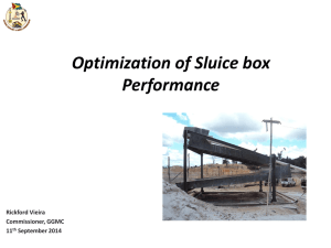 Optimization of Sluice box Performance
