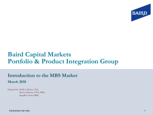 Introduction to the MBS Market