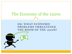 The Economy of the 1920s