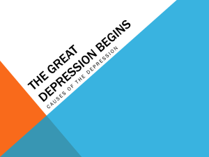 17-1 Causes of the Depression