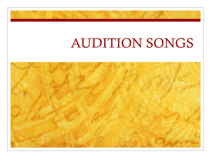 AUDITION SONGS