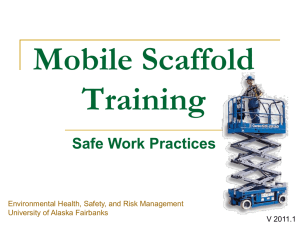 Mobile Scaffolds - University of Alaska Fairbanks