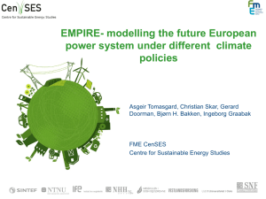EMPIRE- modelling the future European power system under different