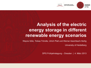 Analysis of the electric energy storage in different renewable scenarios