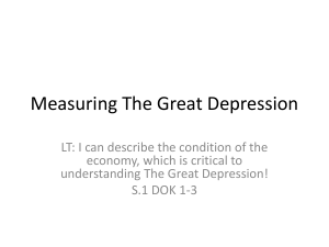 Measuring The Great Depression