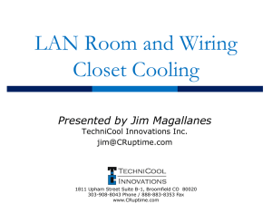 Cooling the Modern Day Wiring Closet