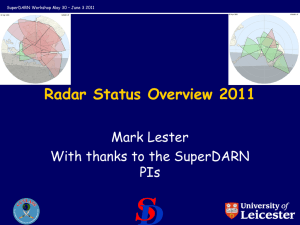 Radar Status Overview 2011