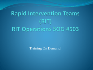 Rapid Intervention Teams (RIT)