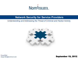 Network Security for Service Providers