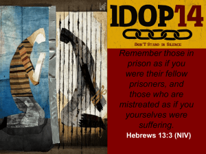 Remember those in prison as if you were their fellow prisoners, and