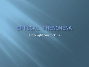 Optical Phenomena - Bowmanville High School