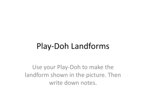 Playdoh Landforms