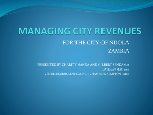 MANAGING CITY REVENUES - South African Cities Network