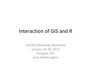 Interaction of GIS and R