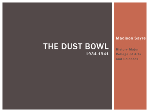 The Dust bowl 1934-1941