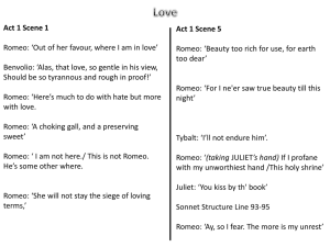 Romeo and Juliet Question C Extracts