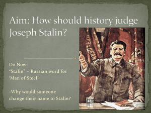 How should history judge Joseph Stalin?