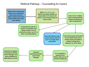 Adult carers casework flowchart