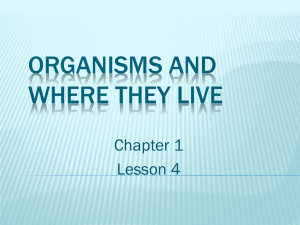 Organisms and Where They Live