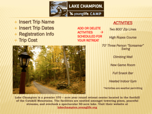 Lake Champion Fall Weekend Marketing PowerPoint Slide