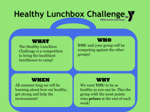 nutrition theme PowerPoint - Healthy Snacks & Lunchbox Challenge