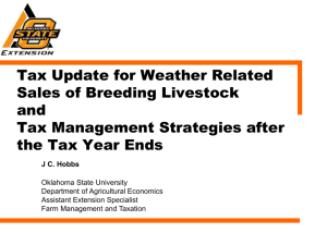 Tax Issues -PPT - Department of Agricultural Economics