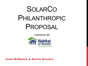 SolarCo Philanthropic Proposal a partnership with