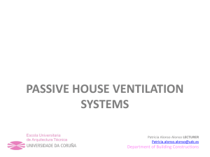 Passive house ventilation systems