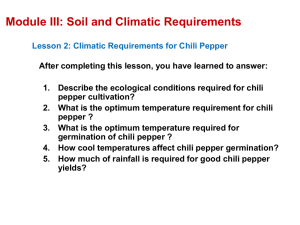 Module III: Soil and Climatic Requirements