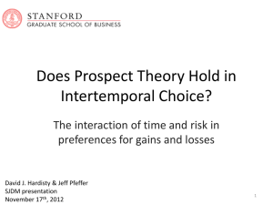 Does Prospect Theory Hold in Intertemporal