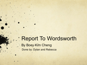 Report To Wordsworth By Boey Kim Cheng