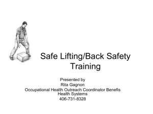 Safe Lifting PowerPoint Presentation