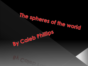 The spheres of the world caleb