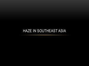 Haze in Southeast asia