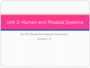 Unit3: Human and Physical Systems