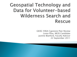 Search And Rescue: integrating Geospatial technology and data