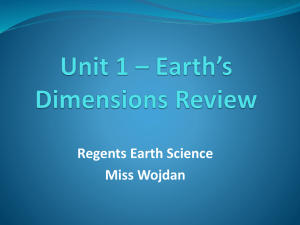 Unit 1 - Earth`s Dimensions Review Powerpoint