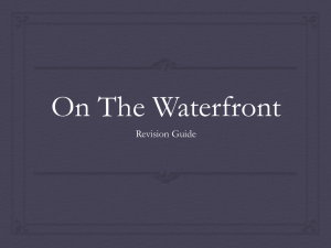 On The Waterfront - Year 12 English