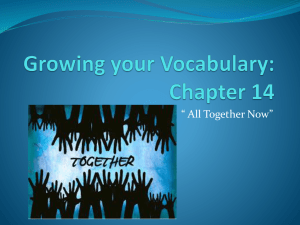 Growing your Vocabulary: Chapter 14