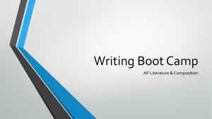 Writing Boot Camp 2014