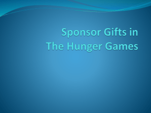Sponsor Gifts in The Hunger Games