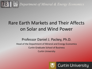 Department of Mineral & Energy Economics Department of Mineral
