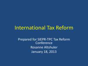 International Tax Reform