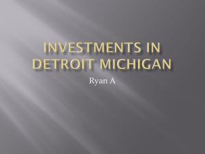 Investments in Detroit Michigan