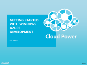 Getting Started with Windows Azure Development