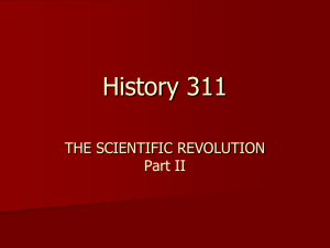 Scientific Revolution Part Two - University of Dayton Academic