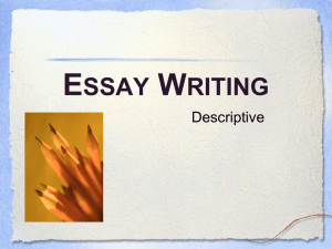 Descriptive Essay Writing