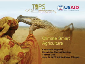 Climate Smart Agriculture - Food Security and Nutrition Network