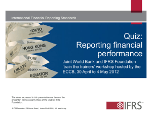 Quiz: Reporting financial performance